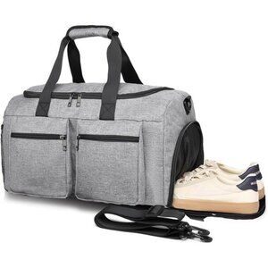 Travel Duffel Bag with Wet Pocket Grey